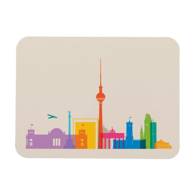 Berlin, Deutschland Stadtbild Magnet (Horizontal)