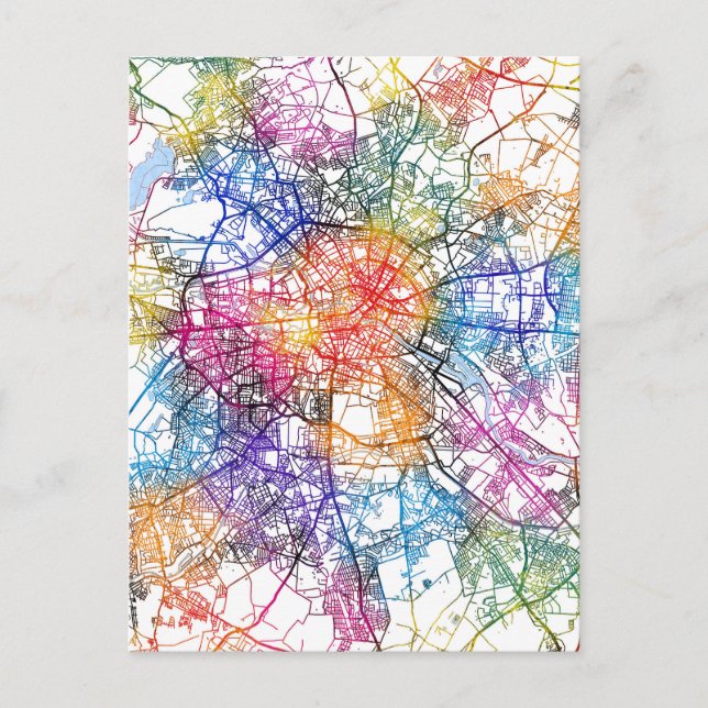 Berlin Deutschland Stadtkarte Postkarte (Vorderseite)