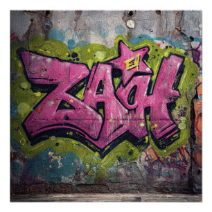 Berlin Deutschland Straßen Graffiti Vintage Poster