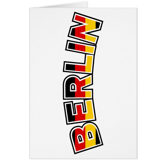 Berlin, Deutschland, Text mit deutscher Flagge (Vorne)