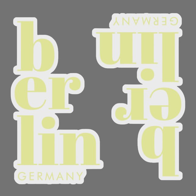 Berlin Deutschland Typografie Aufkleber (Von Creator hochgeladen)
