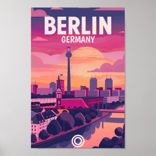 Berlin Deutschland Vintag Berühmter Reiseort Poster