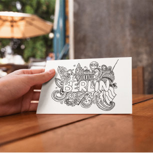 Berlin Deutschland Wahrzeichen Souvenir Postkarte