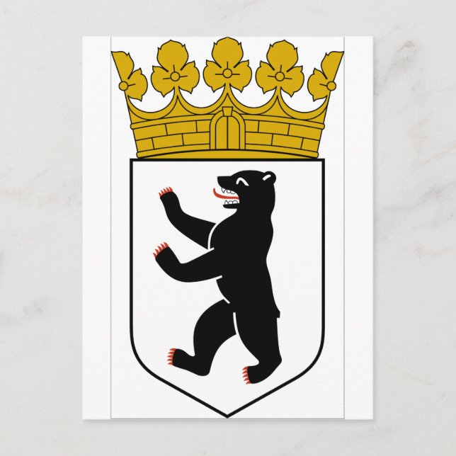 Berlin (Deutschland) Wappen Postkarte (Vorderseite)