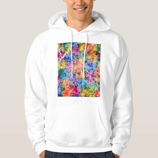 Berlin Germany City Map Hoodie (Vorderseite)