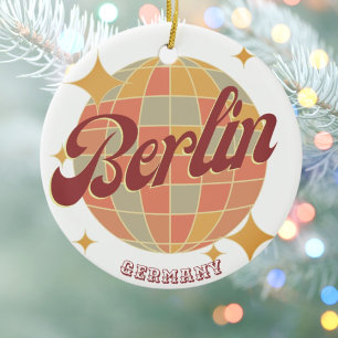Berlin Germany Disco Ball Retro Vintag Keramik Ornament