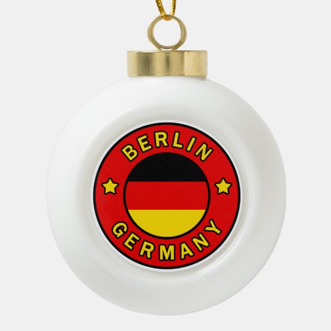 Berlin Germany Keramik Kugel-Ornament (Vorderseite)