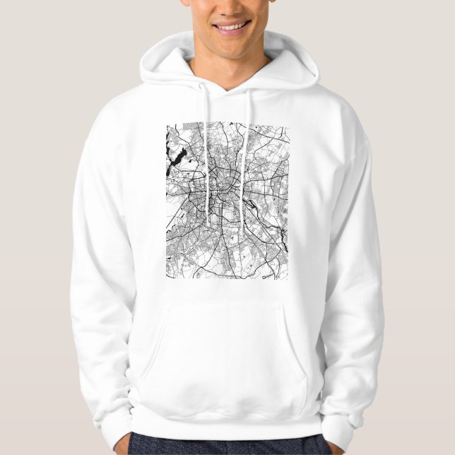  Berlin Germany Map Hoodie (Vorderseite)