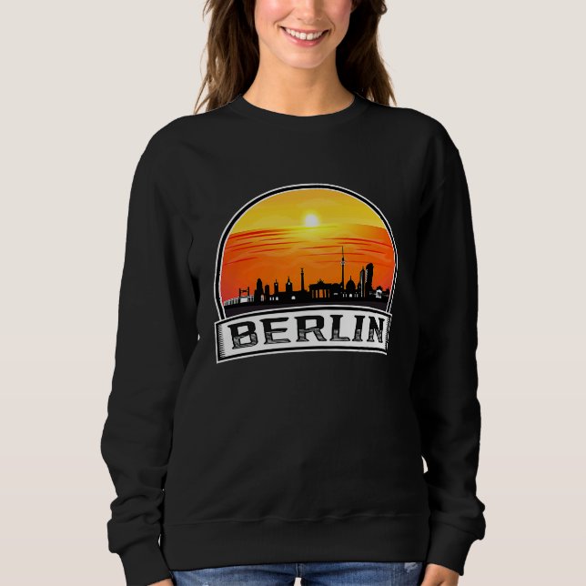 Berlin Germany Sunset Skyline Sweatshirt (Vorderseite)
