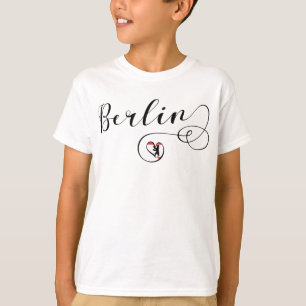 Berlin Herz-T - Shirt, Deutschland, Berliner Flagg T-Shirt