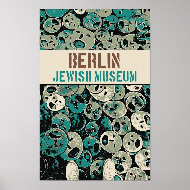 Berlin Judenmuseum Illustration Deutschland Postka Poster (Vorne)