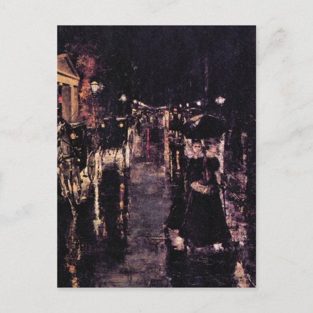 Berlin, Leipziger Street, Lesser Ury Postkarte (Vorderseite)