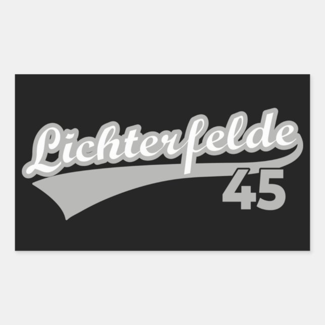 Berlin Lichterfelde 45 Stadt Logo-Nummer Rechteckiger Aufkleber (Vorderseite)