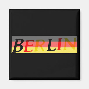 Berlin-Logo auf deutscher Flagge Magnet