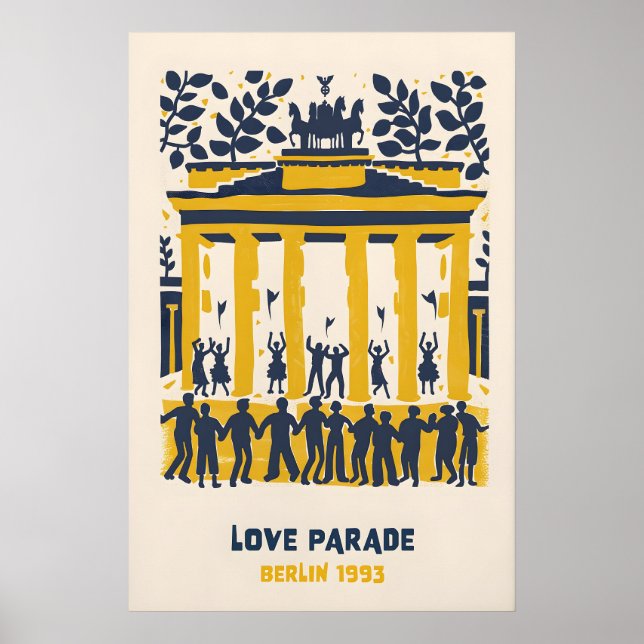 Berlin Love Parade Plakat - Brandenburger Tor (Vorne)