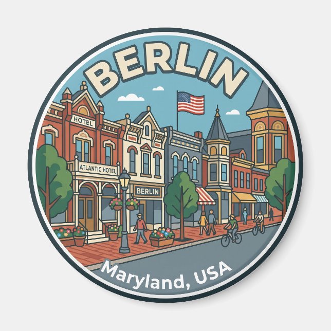 Berlin Maryland USA Magnet (Vorne)