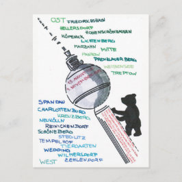 Berlin Mauer Wall East West Mauerfall Postkarte