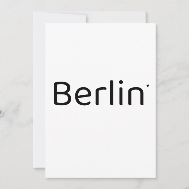 Berlin - minimalistic typography card karte (Vorderseite)