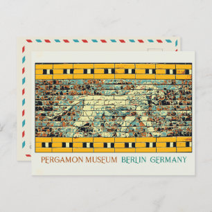Berlin Pergamon Museum Illustration Deutschland Po Postkarte