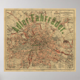 Berlin Pocket Map c.1897 – Kiessling’s Plan Poster