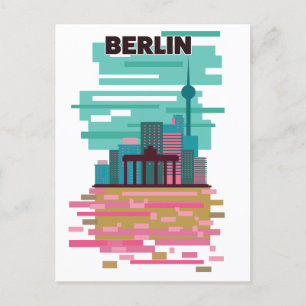 Berlin Reiseplakat Ankündigungspostkarte
