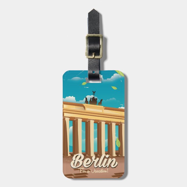 Berlin Reiseplakat Gepäckanhänger (Vorderseite vertikal)