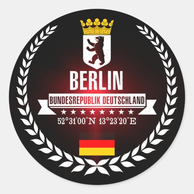 Berlin Runder Aufkleber (Vorderseite)