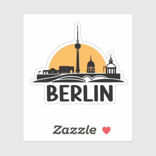 Berlin Skyline Aufkleber (Blatt)
