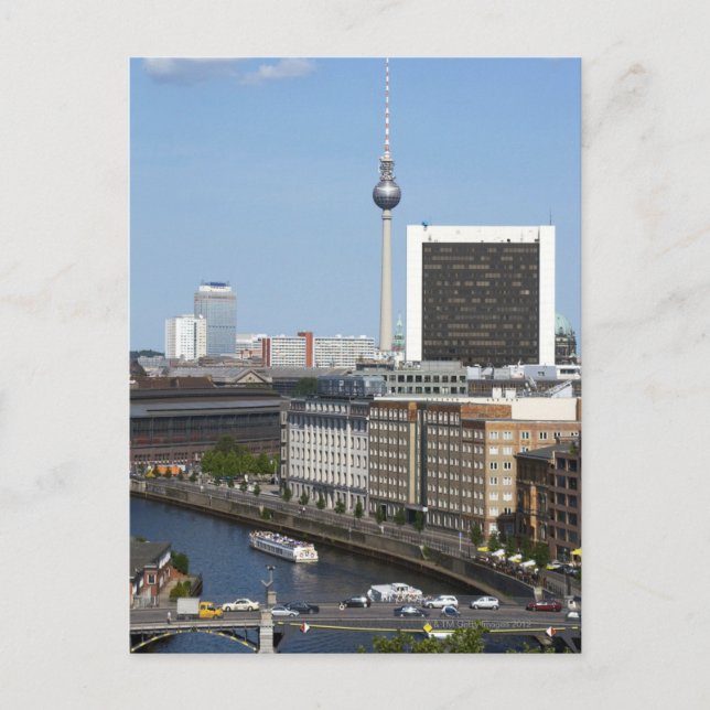 Berlin skyline, Deutschland Postkarte (Vorderseite)
