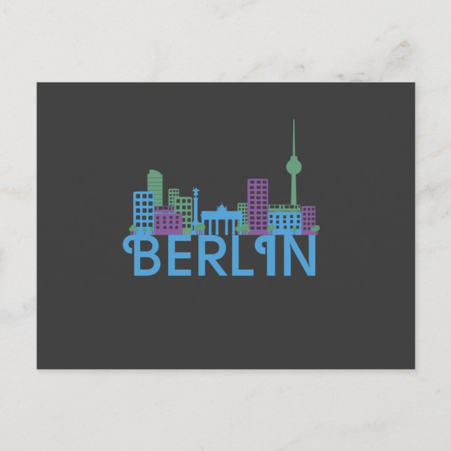 Berlin Skyline Post Cards Postkarte (Vorderseite)