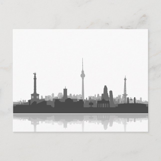 Berlin Skyline - Postkarte / Grußkarte (Vorderseite)