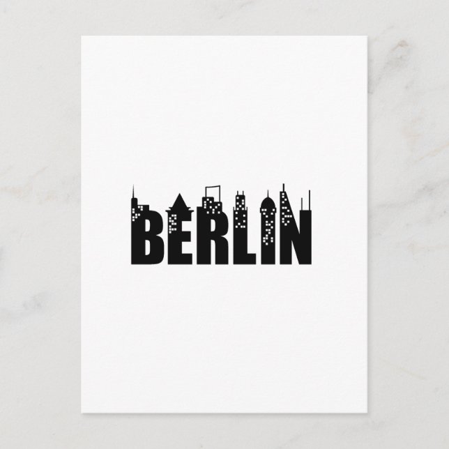 Berlin Skyline Wolkenkratzer Stadt Postkarte (Vorderseite)