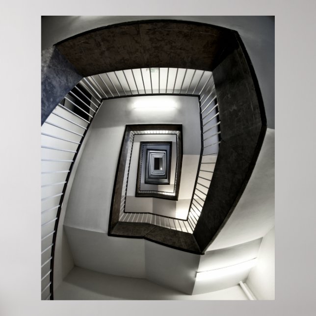 BERLIN TEMPELHOF FLUGHAFEN SPIRALE STRECKE POSTER (Vorne)