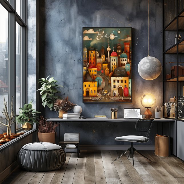 Berlin: The Grey City - Whimsical Art Poster (Von Creator hochgeladen)