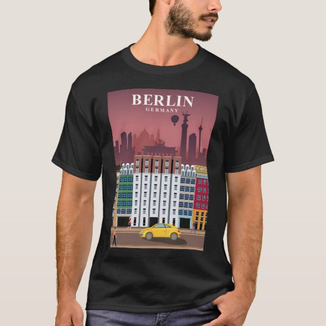 Berlin Travel Poster T-Shirt (Vorderseite)