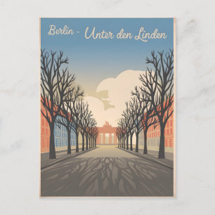 Berlin Unter den Linden im Vintage-Stil Postkarte