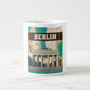 Berlin Vintage Reiseplakat Jumbo-Tasse