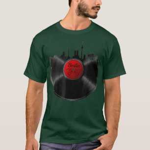 Berlin Vinyl DJ Techno Musik Retro Old School T-Shirt
