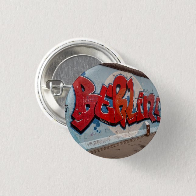 Berlin Wall Graffiti Button (Vorne & Hinten)