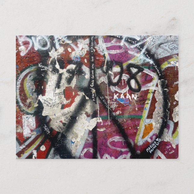 Berlin-Wandgraffiti-Frieden Postkarte (Vorderseite)