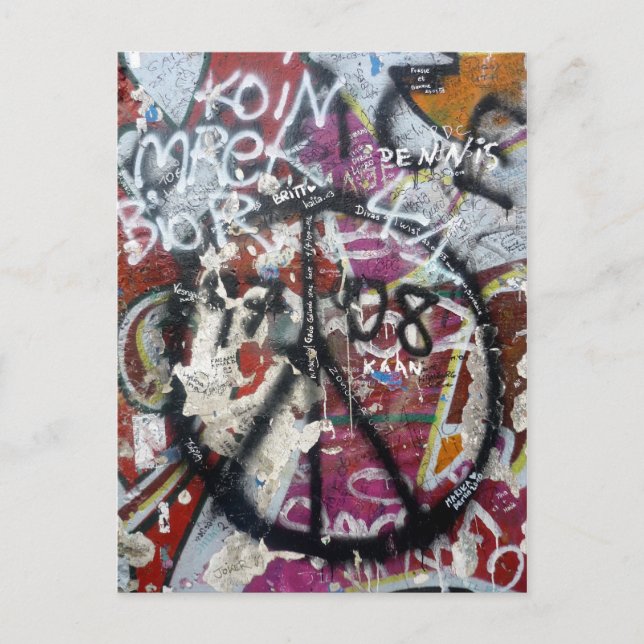 Berlin-Wandgraffiti Postkarte (Vorderseite)