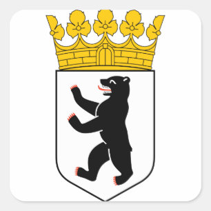 Berlin-Wappen Quadratischer Aufkleber