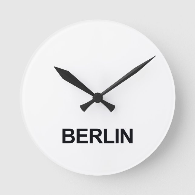 BERLIN WORLDWIDE TIMEZONE CLOCK SET RUNDE WANDUHR (Vorderseite)