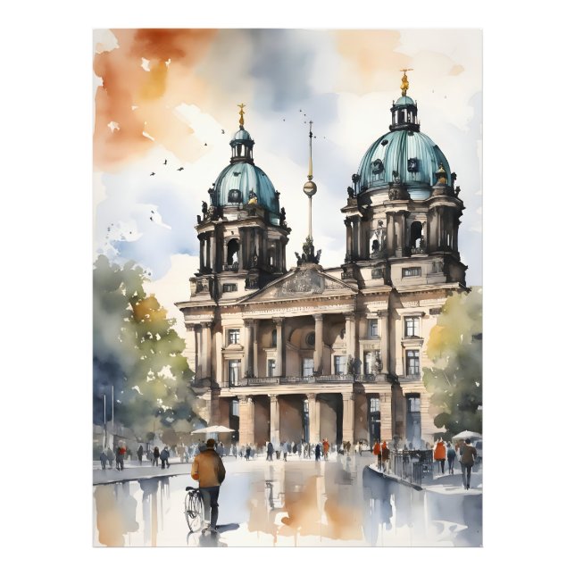 Berliner Aquarellkunst Fotodruck (Vorne)