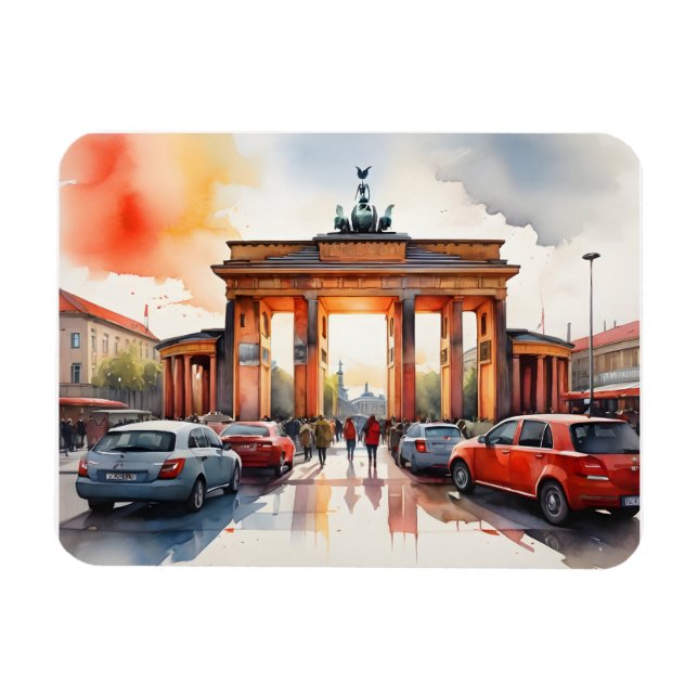 Berliner Aquarellkunst Magnet (Horizontal)