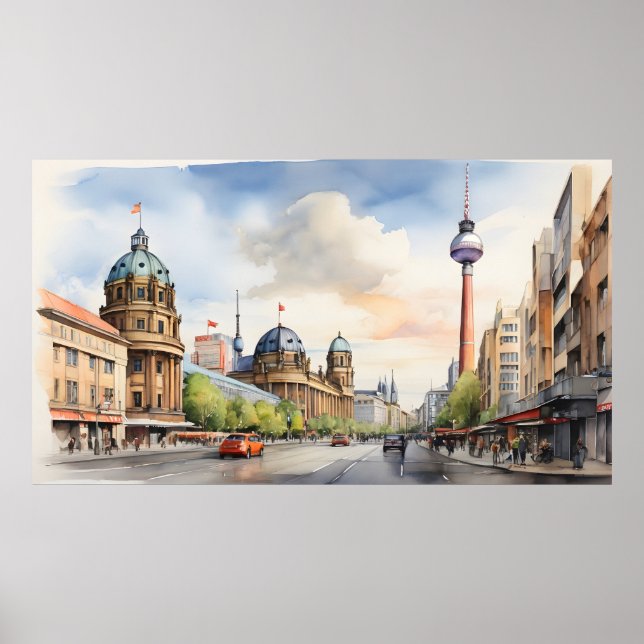 Berliner Aquarellkunst Poster (Vorne)