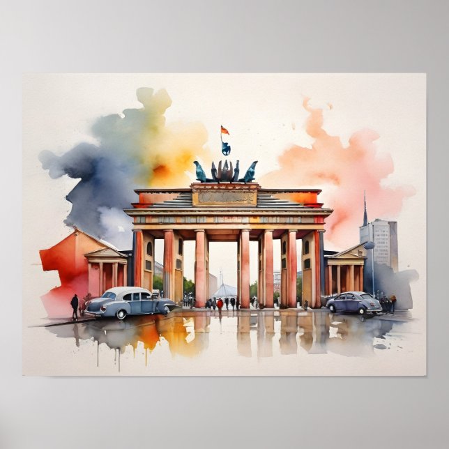 Berliner Aquarellkunst Poster (Vorne)