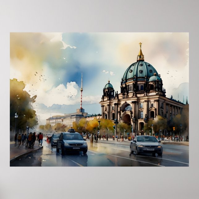 Berliner Aquarellkunst Poster (Vorne)