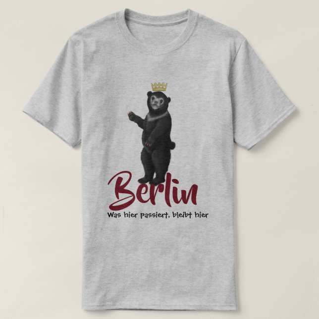 Berliner Bär wurde hier passieren, hier T-Shirt (Design vorne)