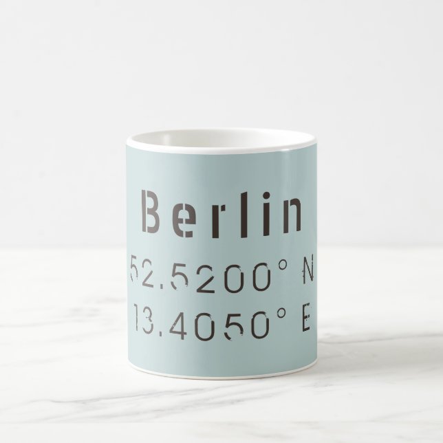 Berliner Breitengrad Kaffeetasse (Mittel)